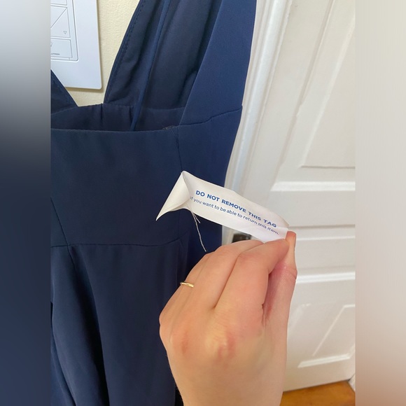 Fame and Partners Navy Bridesmaid Dress Size 6 - Picture 7 of 8